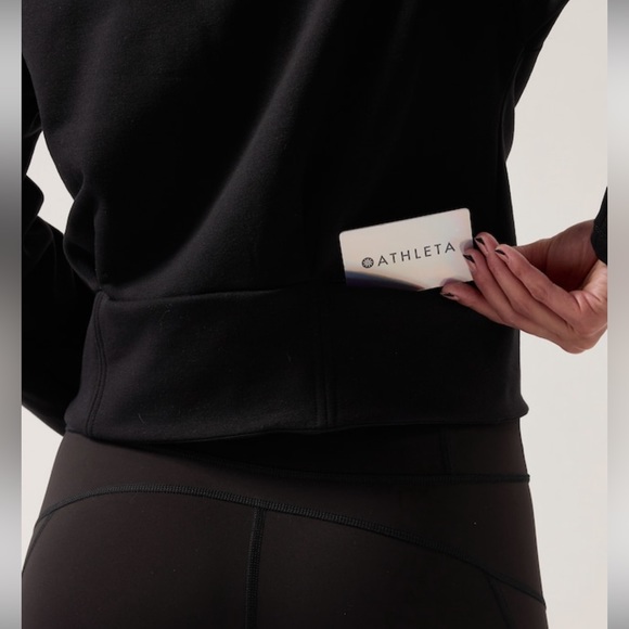 ATHLETA Altitude Polartec Half Zip Sweatshirt // Mahogany Heather - Picture 4 of 15